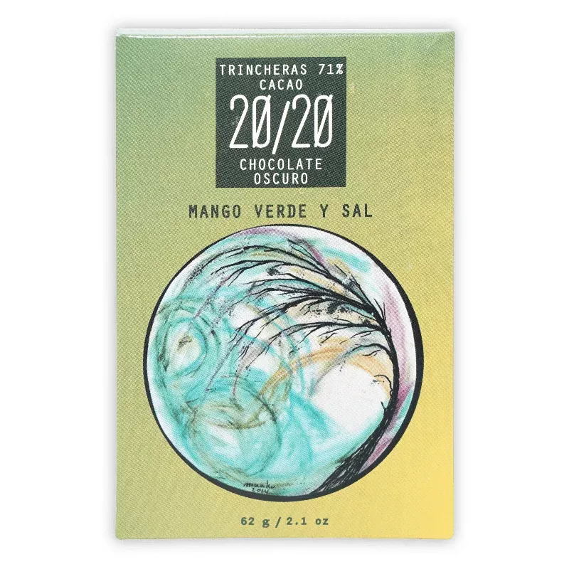 20/20 dark chocolate w/ green mango & salt