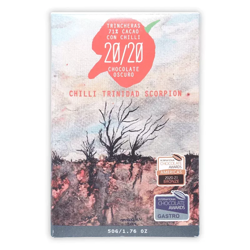 20/20 dark chocolate w/ scorpion chili