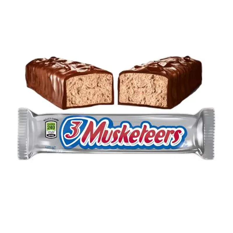 3 musketeers candy bar 1. 92 oz.
