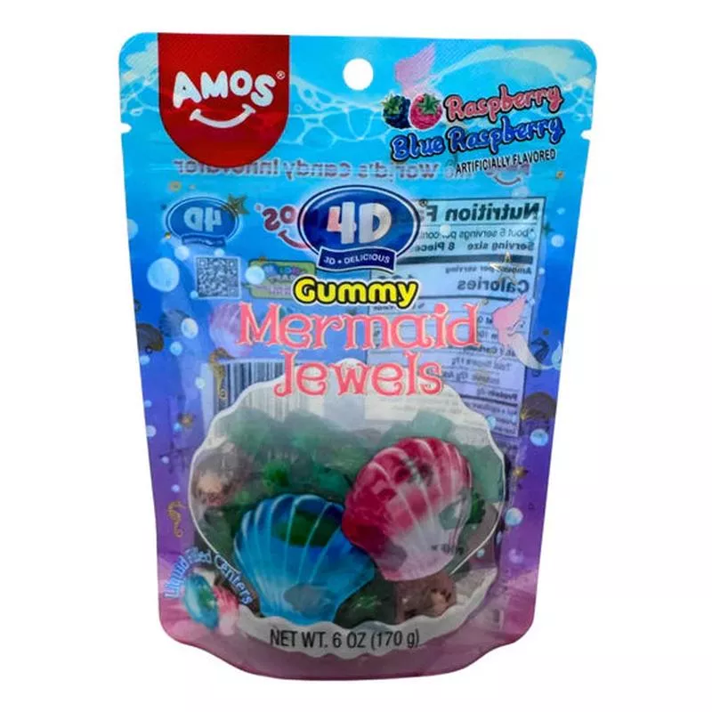 4D Gummy Mermaid Jewels 6oz Peg Bag (SNG12)