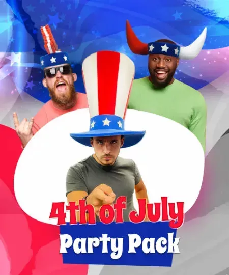 4th of July Party Pack(4 Hats & 8 Headbands)