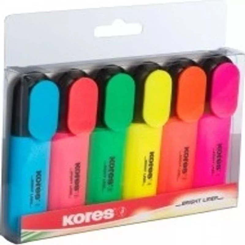 6 highlighters assorted colours (#126474)