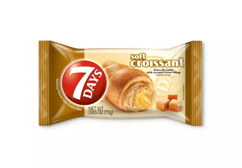 7Days Soft Croissant Caramel Filled - 6 Count Box