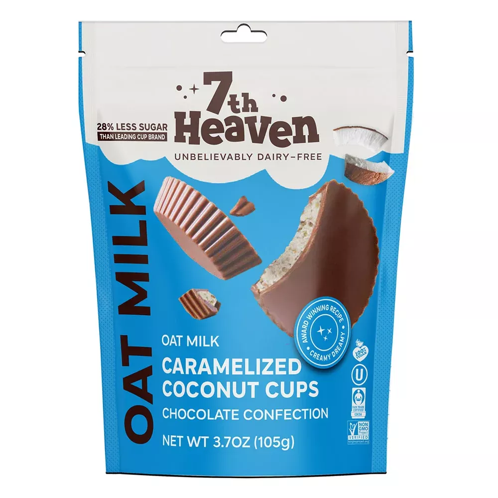 7th Heaven Oat Milk Caramelized Coconut Cups Pouches - 6ct