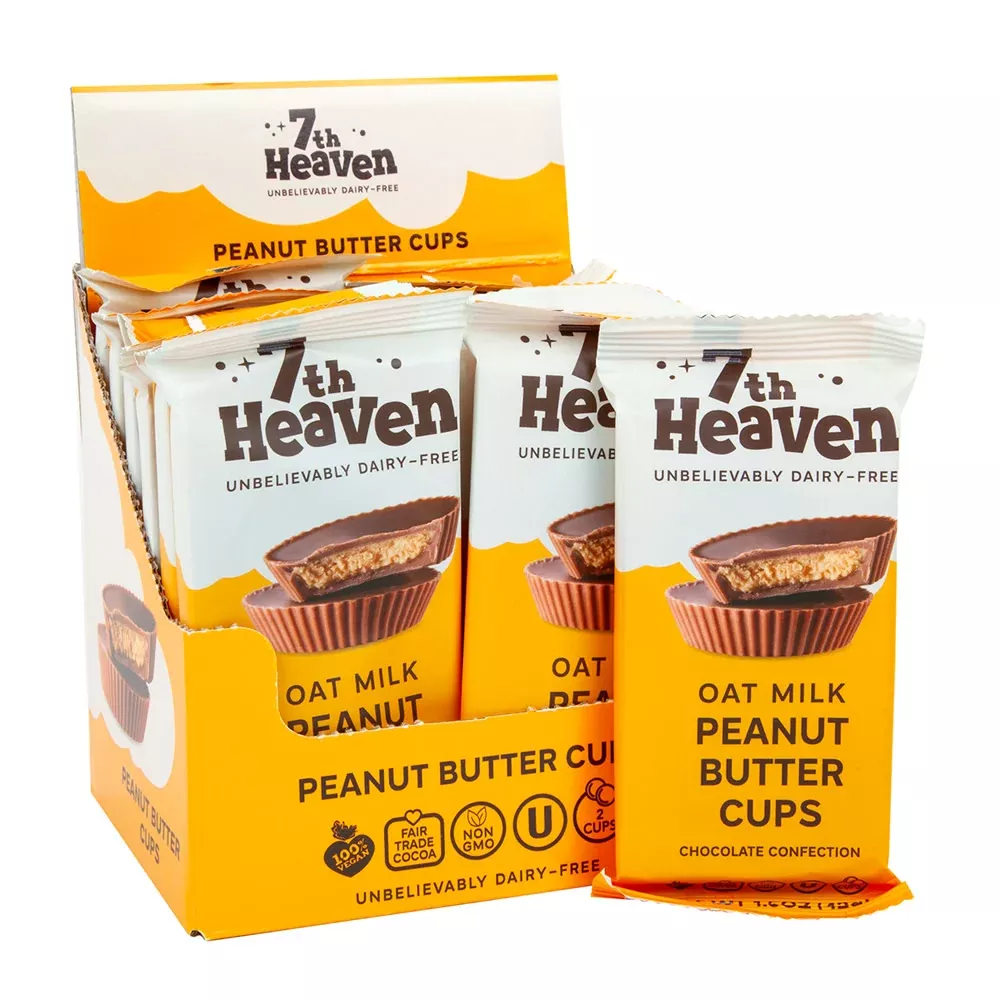 7th Heaven Oat Milk Peanut Butter Cup Candy - 12 Count