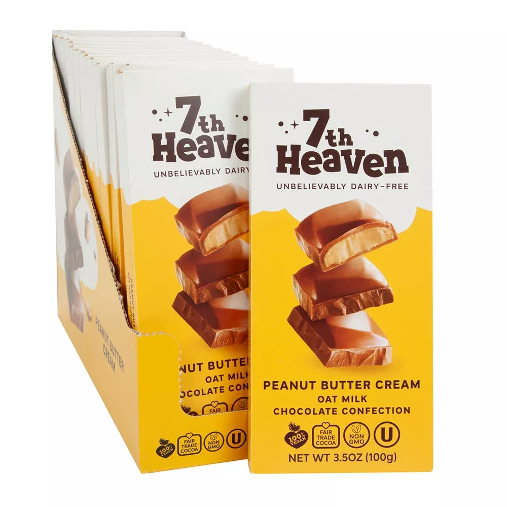 7th Heaven Peanut Butter Cream Oat Milk Chocolate Candy - 14 Count
