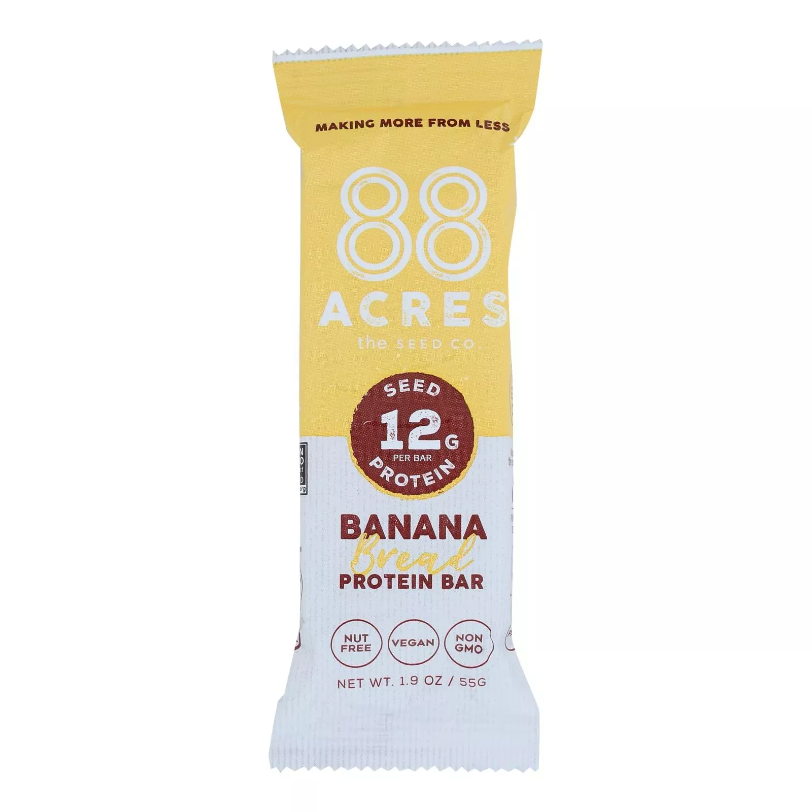 88 Acres - Protein Bar Banana Bread - Case of 9-1.9 Ounce