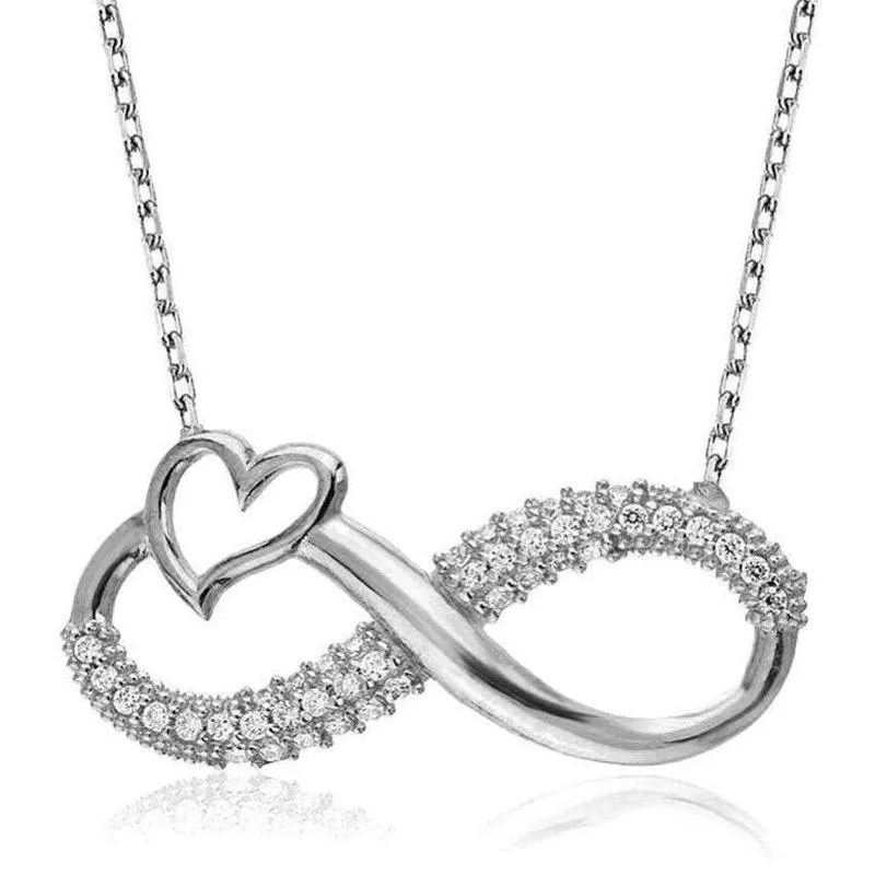 925 Sterling Silver Infinity Heart Necklace | Eternal Love & Devotion Gift for Her