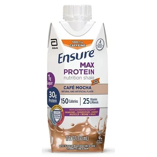 Abbott Nutrition Ensure Max Protein Mocha, 11 Fluid Ounce, 4 Per Pack, 3 Per Case (12)