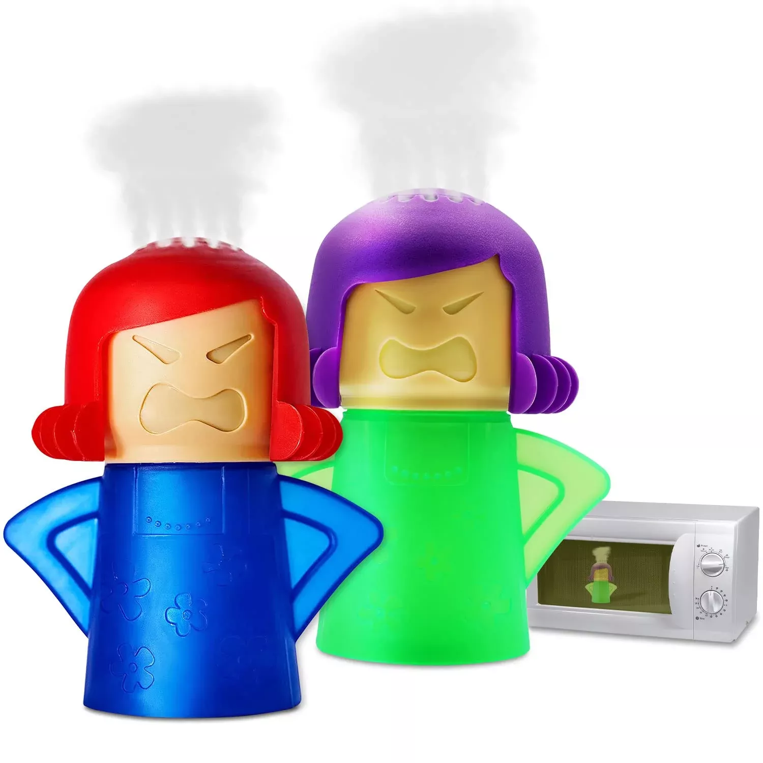 Abnaok Microwave Cleaner, 2 Pcs Angry Mama Microwave Cleaner Microwave