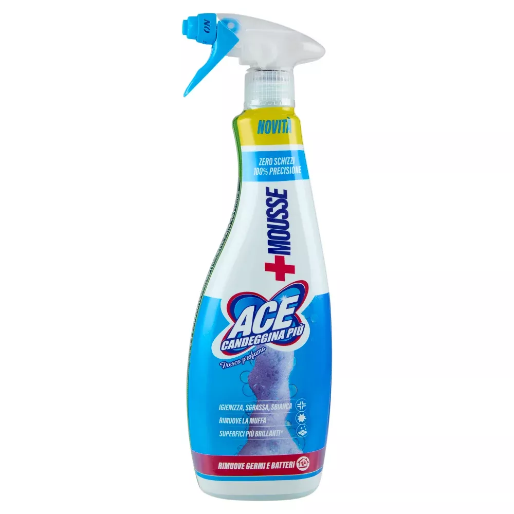Ace Bleach Plus – Fresh Scent, Candeggina Più + Mousse, 690 ml