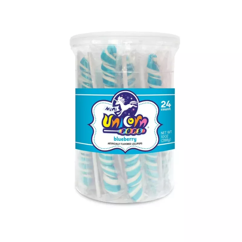 Adams & Brooks Light Blue Mini Unicorn Pop jar 24ct