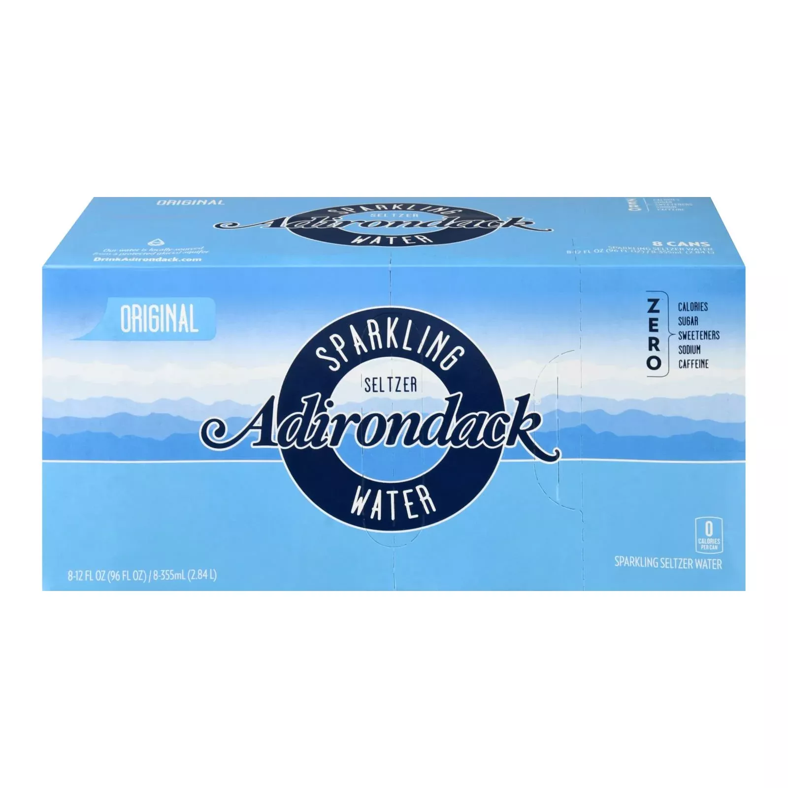 Adirondack - Seltzer Sparkling Water Originl - Case of 3-8/12 Fluid Ounce