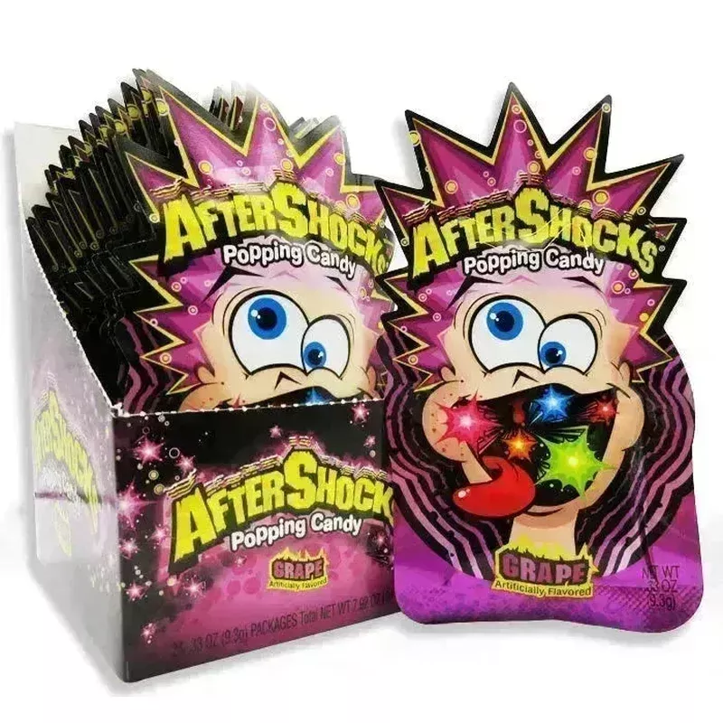 aftershocks popping candy – grape: 24-piece box