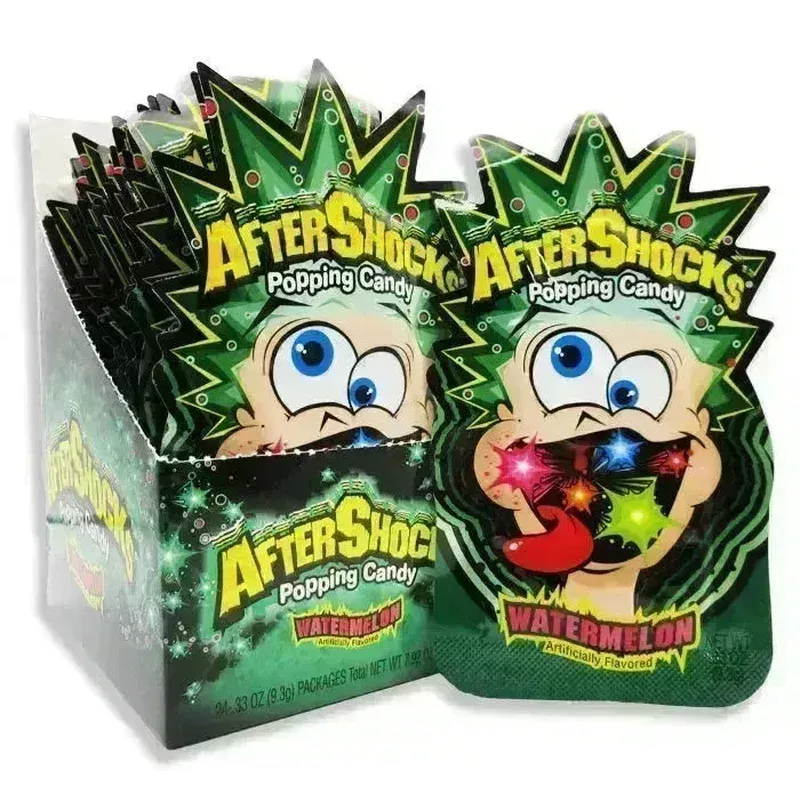 aftershocks popping candy – watermelon: 24-piece box