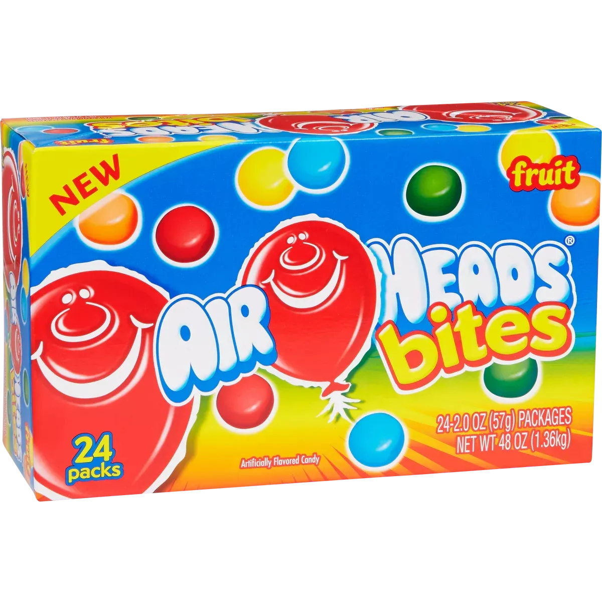AirHeads Bites Taffy Candy Packs - Fruit: 24-Piece Box
