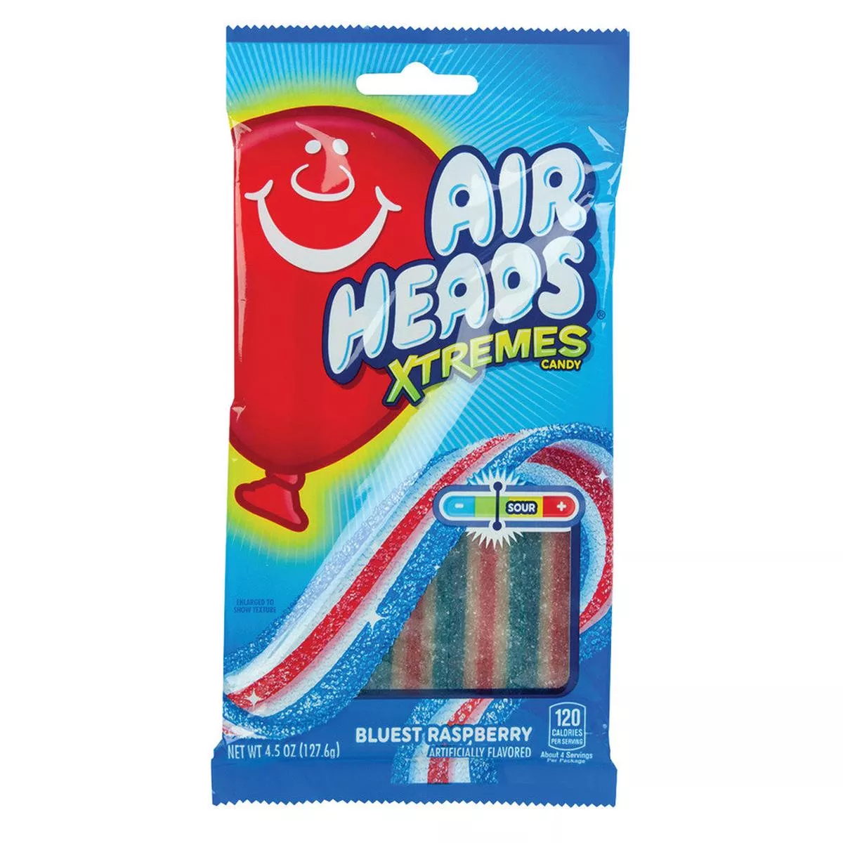 Airheads Xtreme Blue Raspberry Peg Bags - 12ct