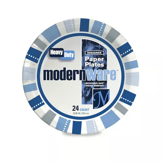Ajm Packaging Ajm 10 1/4" Modernware Plate, 24 Count, 12 Per Case