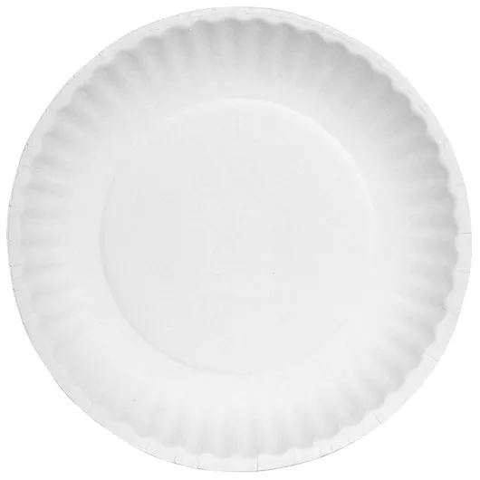 Ajm Packaging Ajm 6 Inch White Uncoated Paper Plate, 1000 Count