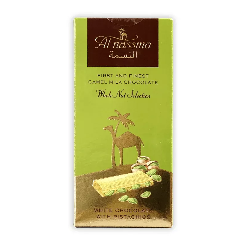 al nassma white chocolate w/ pistachios