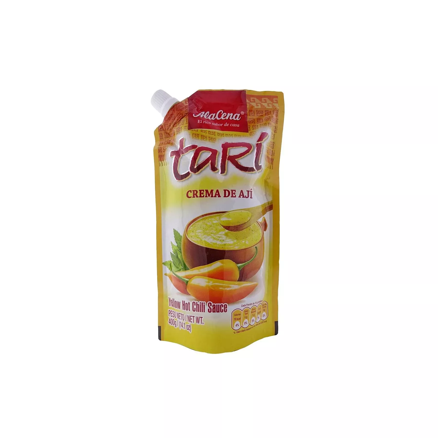Alacena Crema De Aji Tari / Peruvian Sauce 400 Gr. Family Size