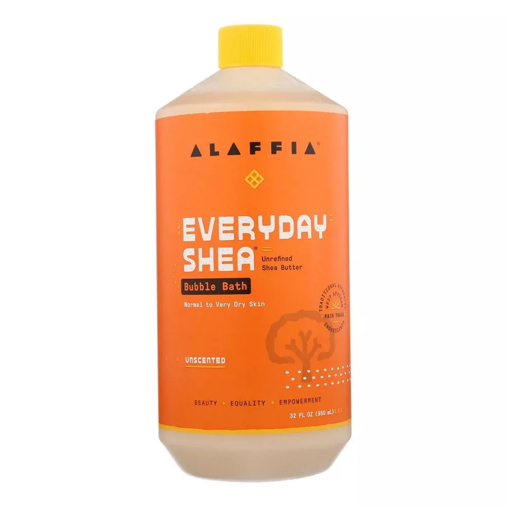 Alaffia Everyday Shea Moisturizing Unscented Bubble Bath - 1 Each - 32 FZ