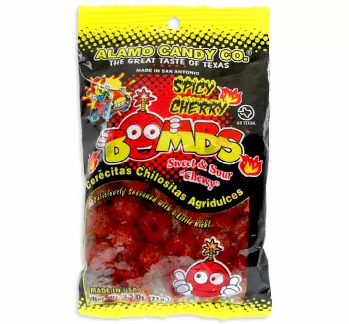 Alamo Candy Spicy Cherry Bombs: 12-Piece Case