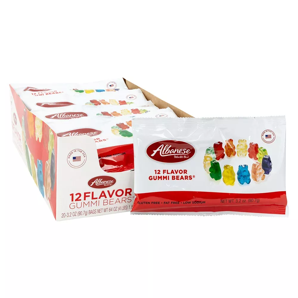 Albanese 12 Flavor Gummi Bears Bags - 20ct