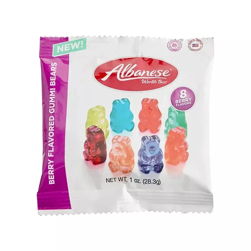 albanese berry-flavored gummi bears: 200-piece case