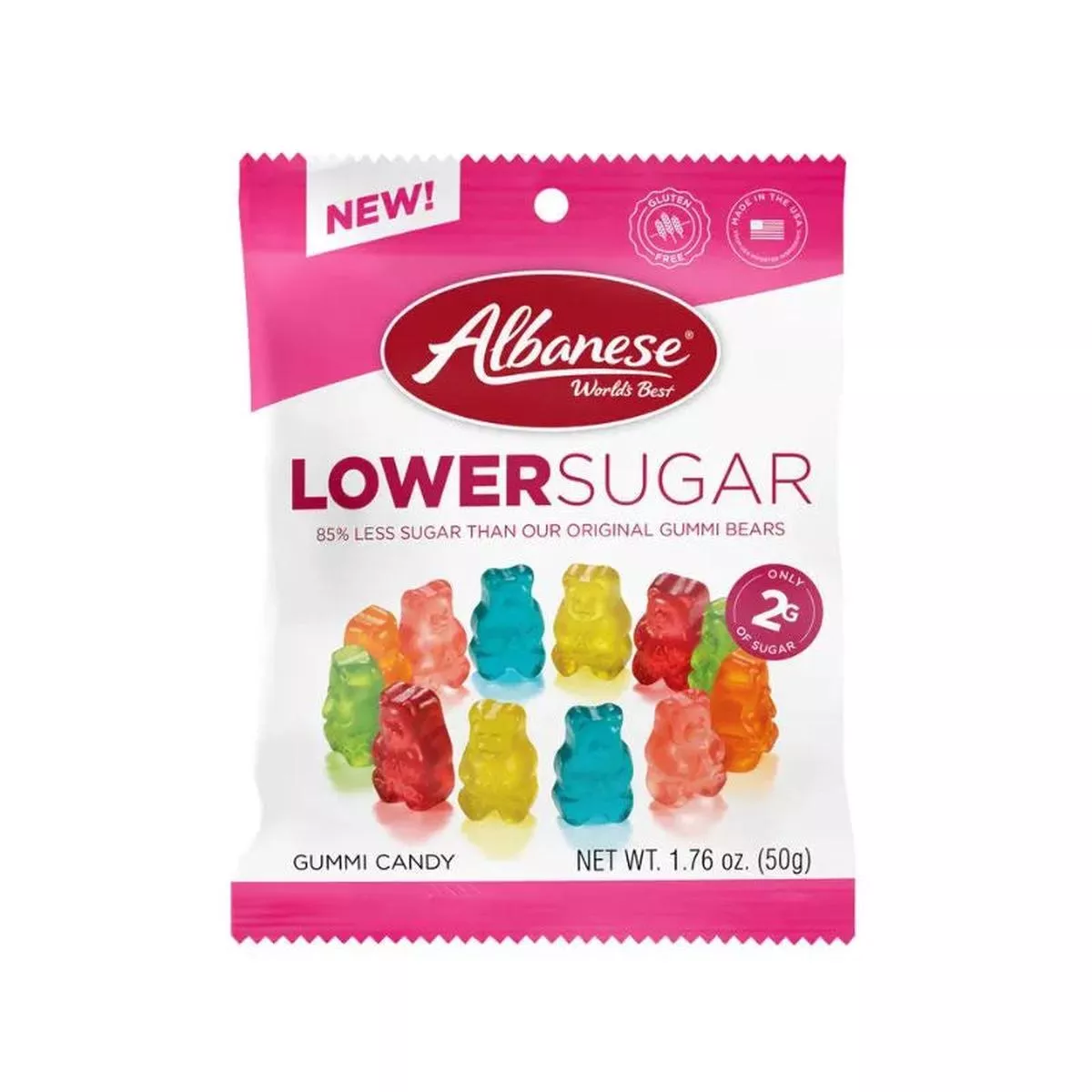 Albanese Low-Sugar Gummy Bears: 12-Piece Case