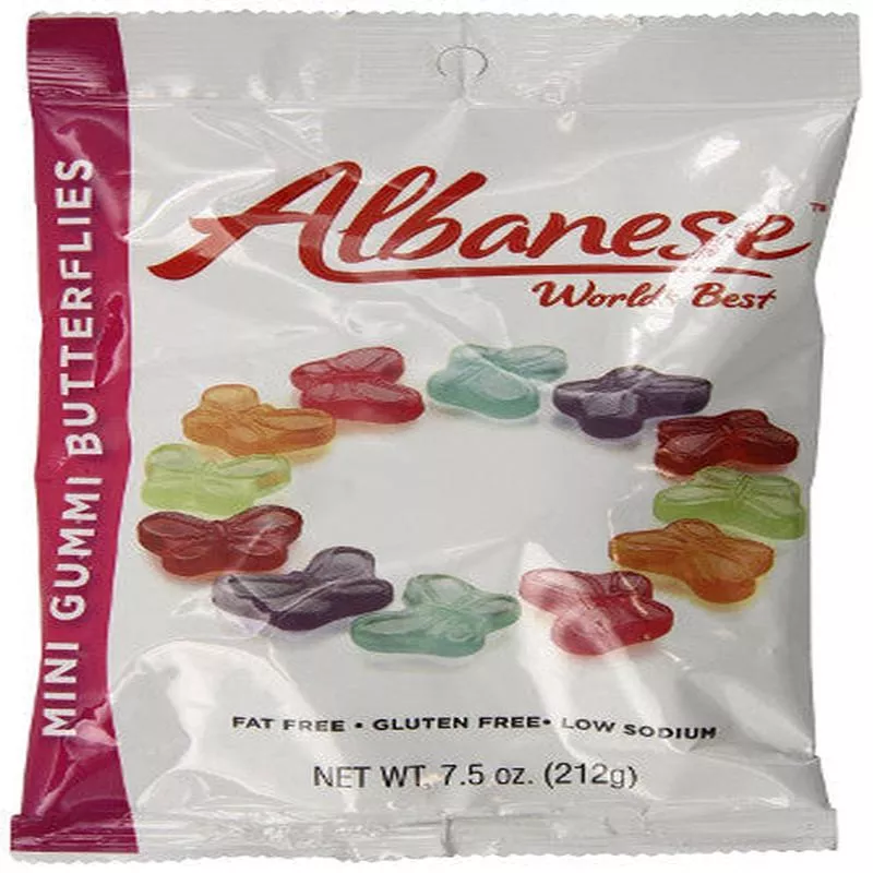 Albanese Mini Gummy Butterflies Peg Bags – 12ct