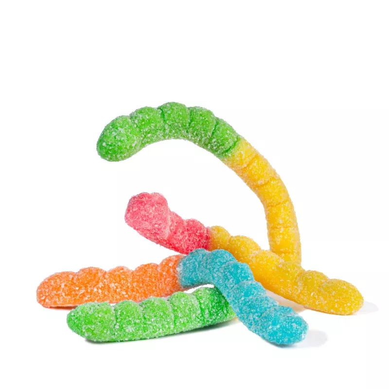 Albanese Sour Gummi Neon Worms Brite Crawlers 4.5lb