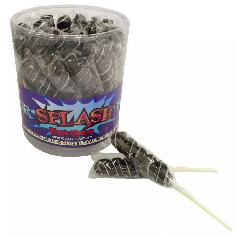 Alberts Color Splash Lollipops Black 30ct