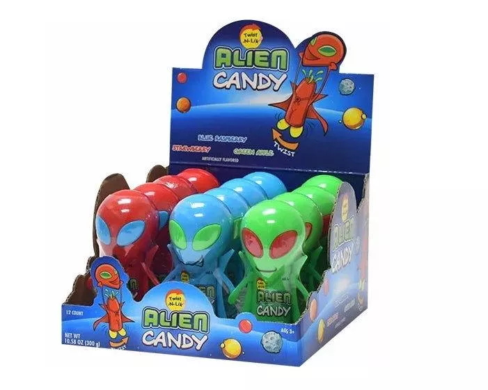 Alien Candy Twist-n-Lik Liquid Lollipops - 12 / Box