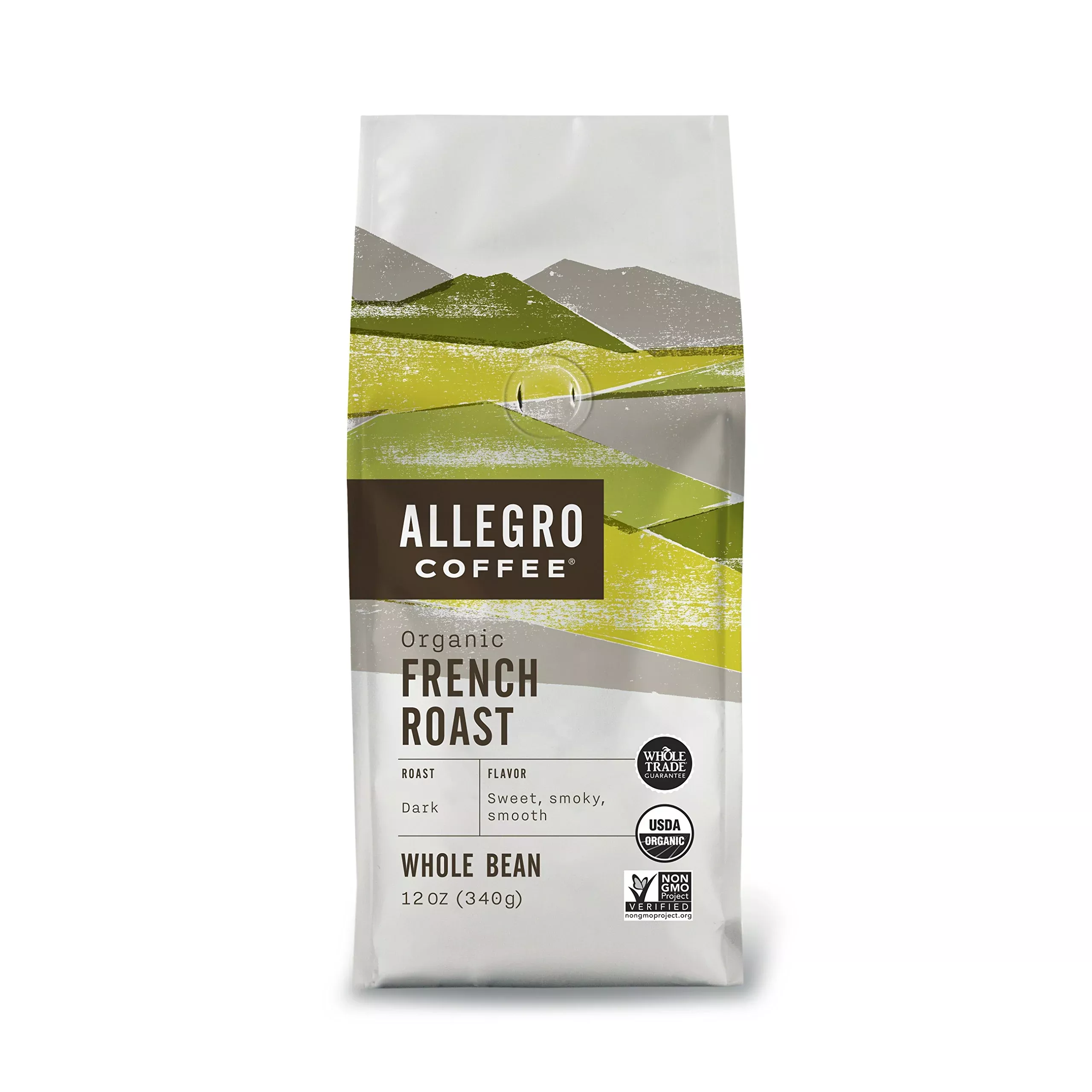 Allegro Coffee Organic French Roast Whole Bean Coffee, 12 Oz