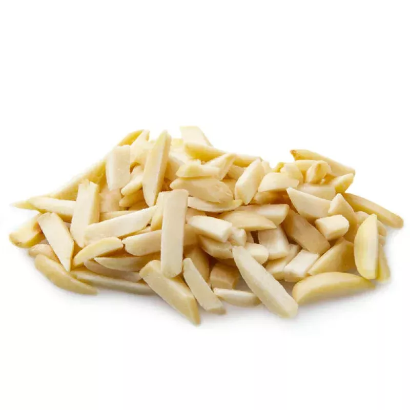 Almonds Slivered Blanched 25lb skin off