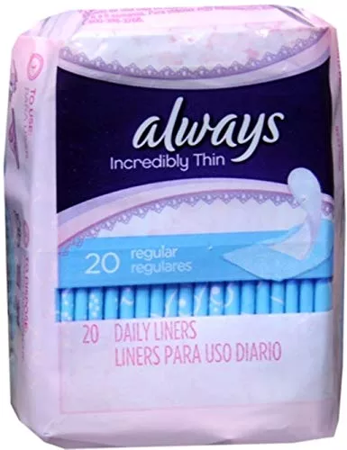 Always Liner Unscented 20ct Box of 12 Bags
