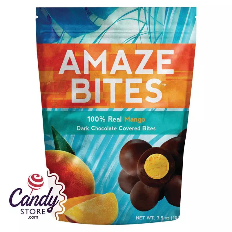 Amaze Bites Mango Dark Chocolate– 12ct Pouches