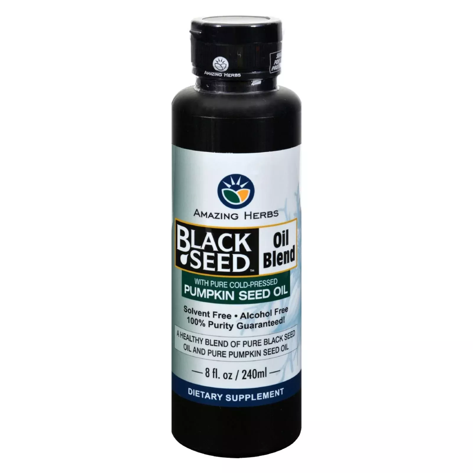 Amazing Herbs - Black Seed Oil Blend - Styrian Pumpkin Seed - 8 Ounce