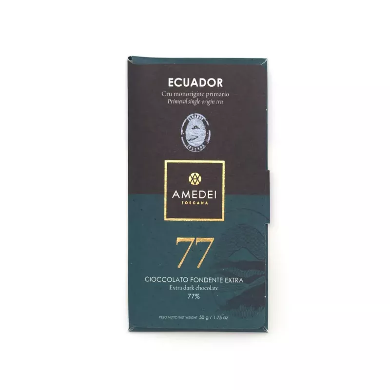 amedei ecuador 77% single origin dark chocolate bar – 50g