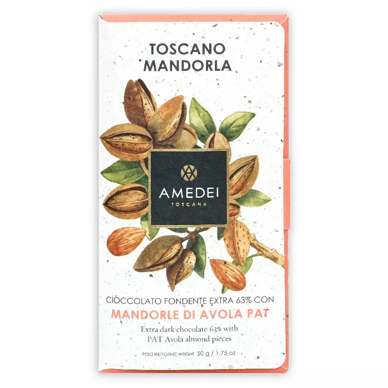 amedei mandorle (dark w/ almonds) 63%
