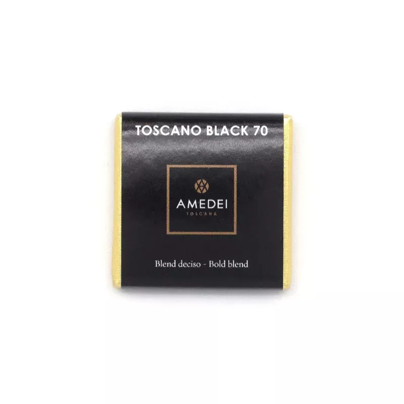 amedei toscano black 70% dark chocolate napolitains