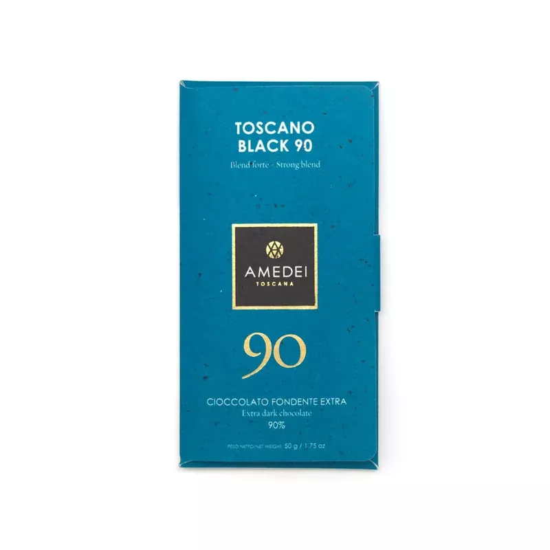 amedei toscano black 90% dark chocolate bar – 50g