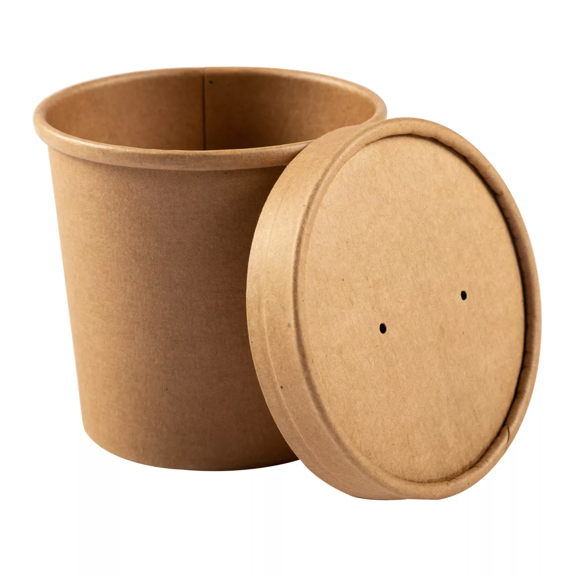 Amercare Royal 12 Ounce Kraft Paper Food Container and Lid Combo