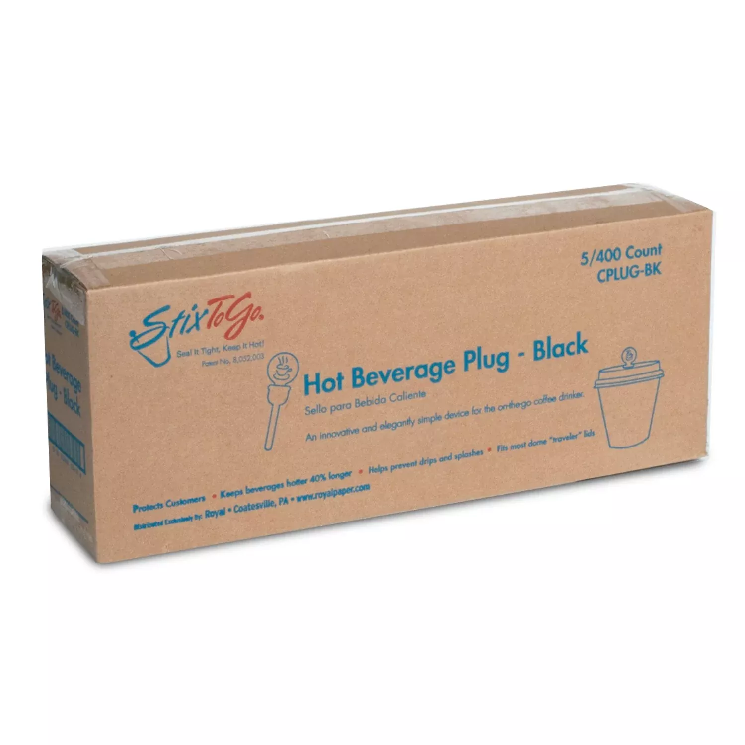 Amercare Royal Circle Beverage Plug - Black; Pkd 5/400 - 5 Per Case