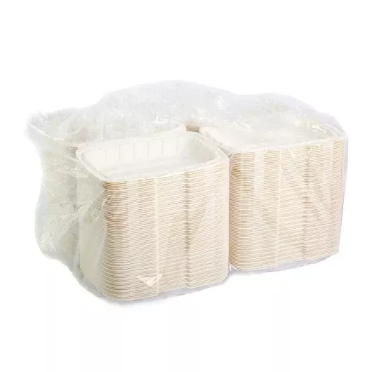 Amercare Royal Mineral Filled Pp Container Hinged Lid 9 X 6 X 3 1 Comp Lw Vented White 150 - 1 Per Case