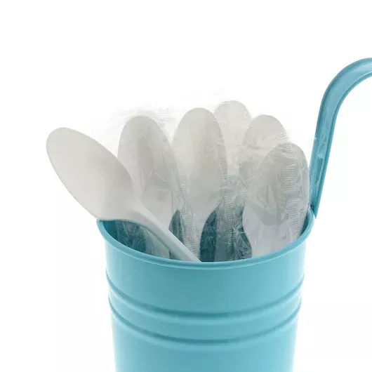 Amercare Royal White Medium Weight Polypropylene Foil Teaspoon Case of 1000