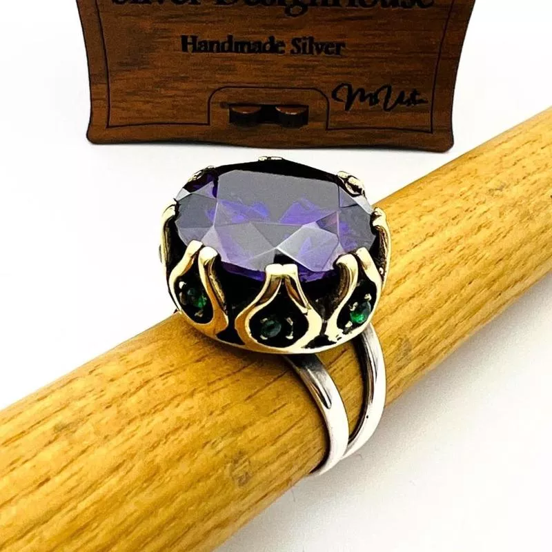 Amethyst Stone Women 's Ring