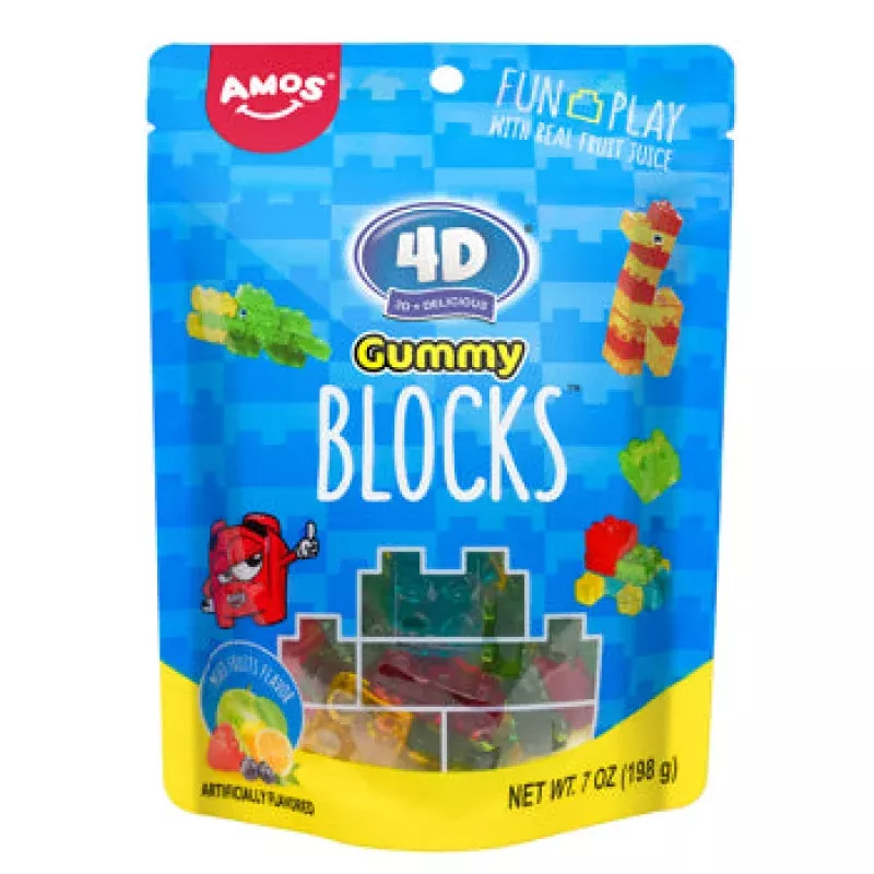 Amos 4D Gummy Blocks 7oz 12ct Case