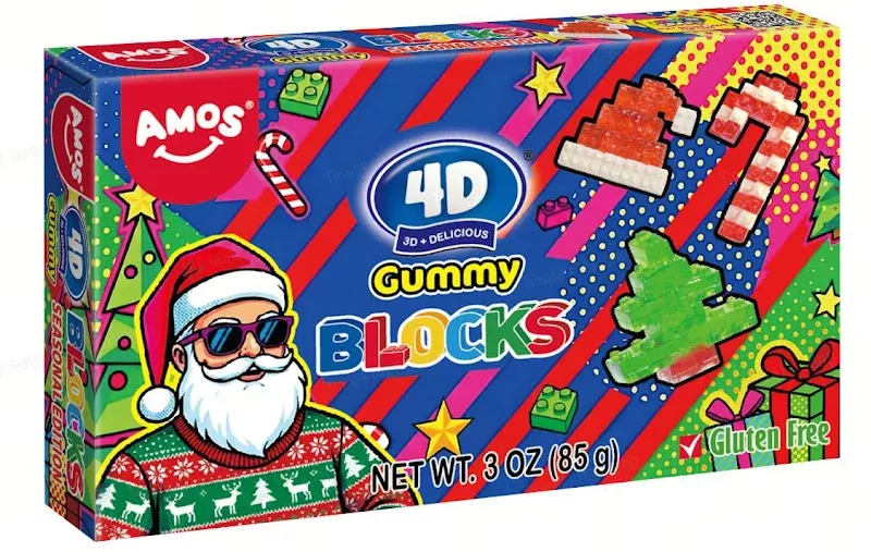 Amos 4D Gummy Blocks Theater Box - 24ct